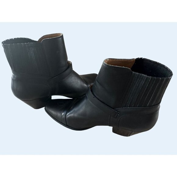 DINGO Women's Black Leather Western Buckle Harness Boot Size 10 - Picture 7 of 8